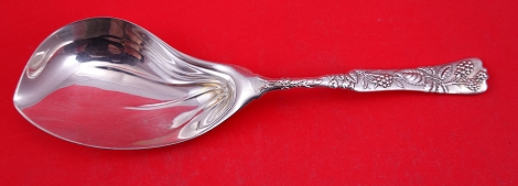 Pudding Spoon w/ raspberry motif   9 1/2